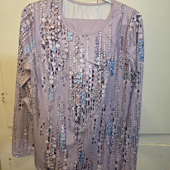 NWOT Purple Floral Two-Piece Outfit-Size Medium - Picture 1 of 2